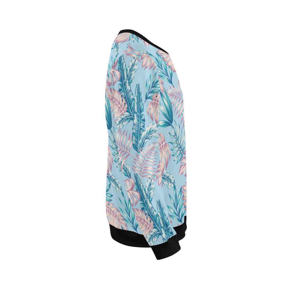 Tropical Flower Pattern Print Design TF01 Men Long Sleeve Sweatshirt