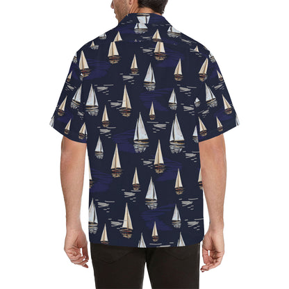 Sailing Ships Pattern Print Design A05 Men's Hawaiian Shirt