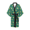 Camping Camper Pattern Print Design 06 Women's Short Kimono