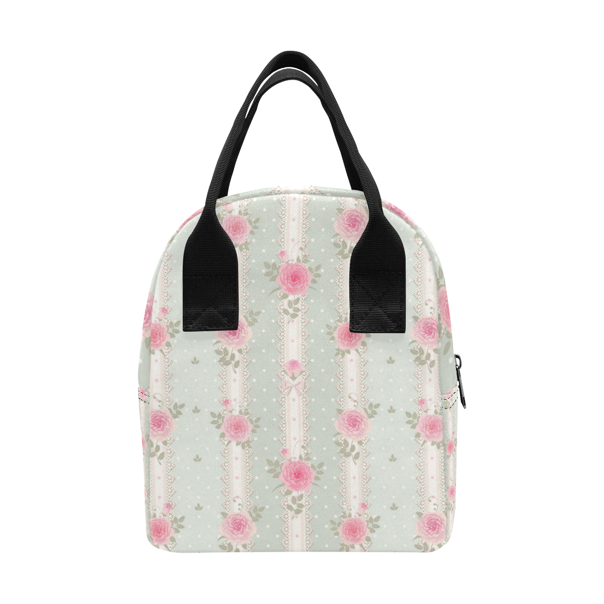 Rose Pattern Print Design RO016 Insulated Lunch Bag