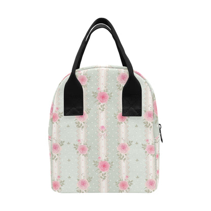 Rose Pattern Print Design RO016 Insulated Lunch Bag