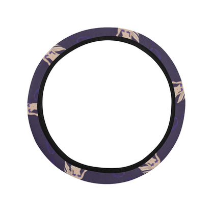 Mermaid Pattern Print Design 02 Steering Wheel Cover with Elastic Edge