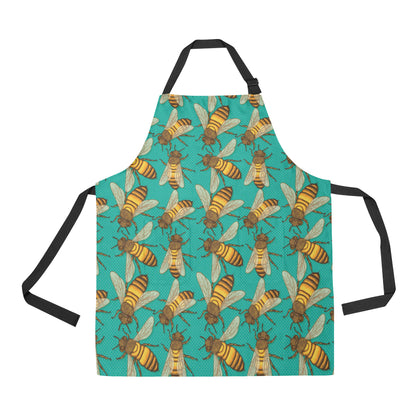 Bee Pattern Print Design BEE04 Apron with Pocket