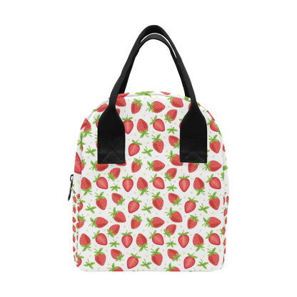 Strawberry Pattern Print Design SB07 Insulated Lunch Bag