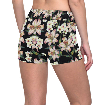 Lily Pattern Print Design LY03 Yoga Shorts