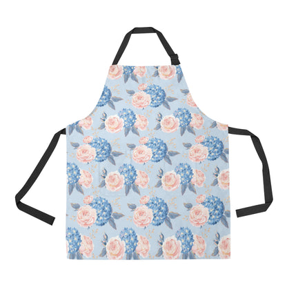 Hydrangea Pattern Print Design HD06 Apron with Pocket