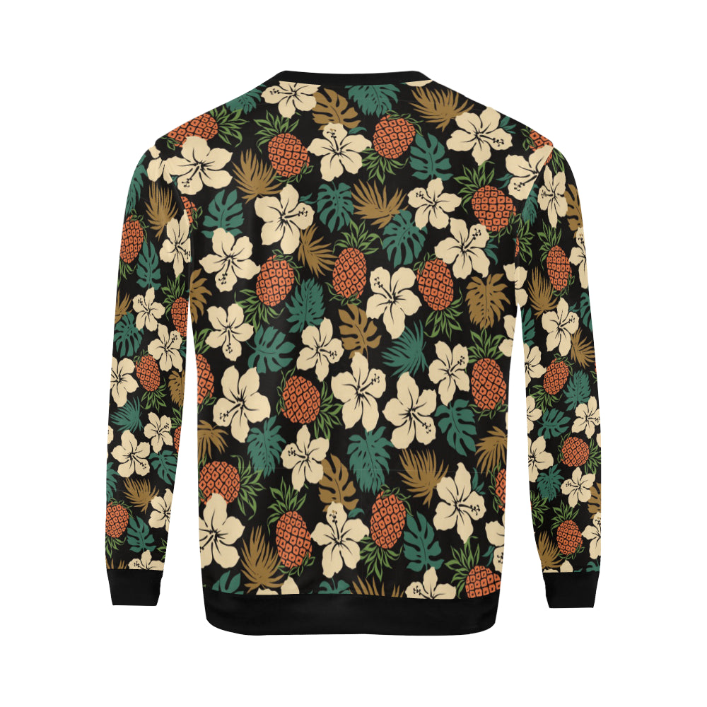 Hawaiian Themed Pattern Print Design H08 Men Long Sleeve Sweatshirt