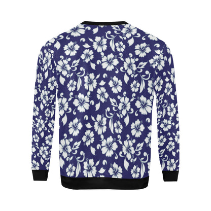 Hibiscus Pattern Print Design HB010 Men Long Sleeve Sweatshirt