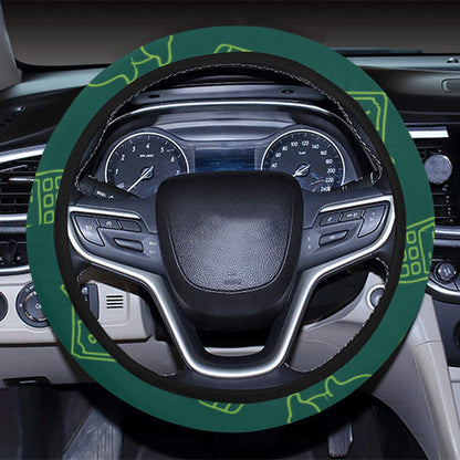 Accounting Financial Pattern Print Design 02 Steering Wheel Cover with Elastic Edge