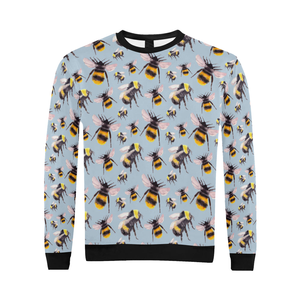 Bee Pattern Print Design BEE08 Men Long Sleeve Sweatshirt
