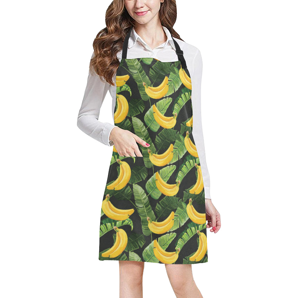 Banana Pattern Print Design BA01 Apron with Pocket