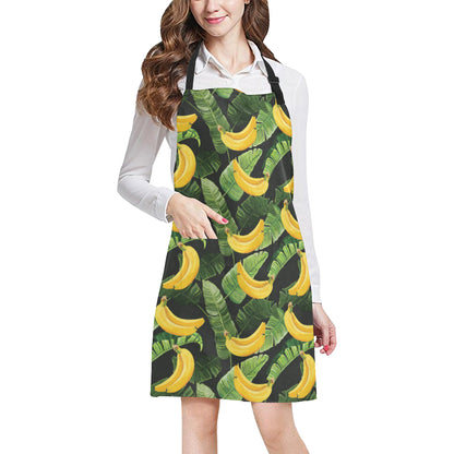 Banana Pattern Print Design BA01 Apron with Pocket