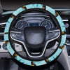 Surfboard Themed Pattern Steering Wheel Cover with Elastic Edge