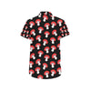 Mushroom Pattern Print Design A02 Men's Short Sleeve Button Up Shirt