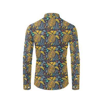 Sea Turtle Pattern Print Design T03 Men's Long Sleeve Shirt