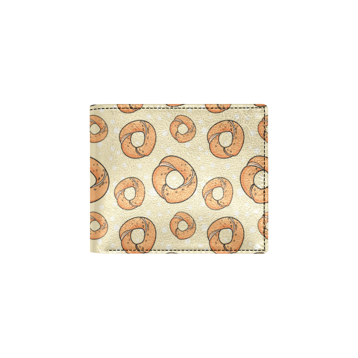 Bagel Pattern Print Design 03 Men's ID Card Wallet