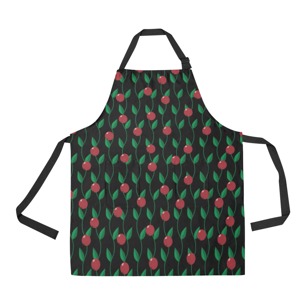 Cranberry Pattern Print Design CB01 Apron with Pocket
