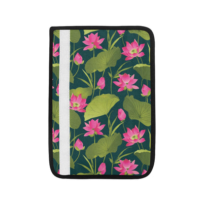Water Lily Pattern Print Design WL09 Car Seat Belt Cover