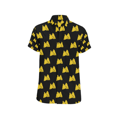 Nachos Pattern Print Design A02 Men's Short Sleeve Button Up Shirt