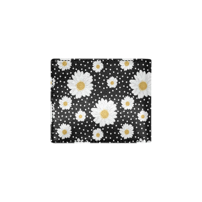 Daisy Pattern Print Design DS02 Men's ID Card Wallet