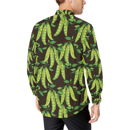 Peas Pattern Print Design A03 Men's Long Sleeve Shirt