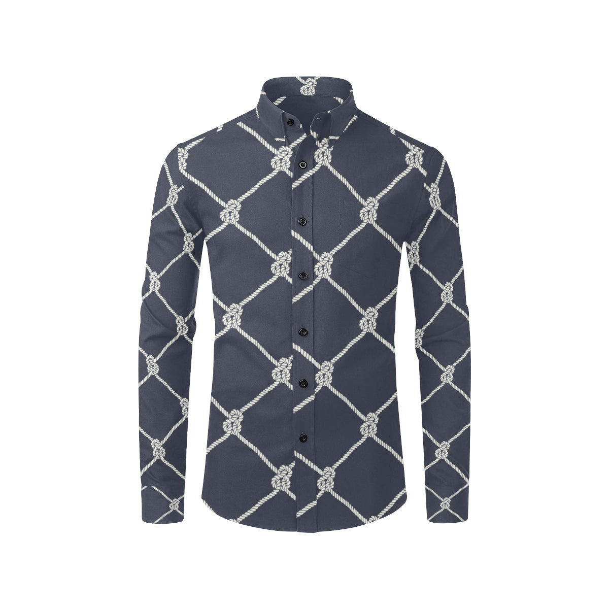 Rope Pattern Print Design A02 Men's Long Sleeve Shirt