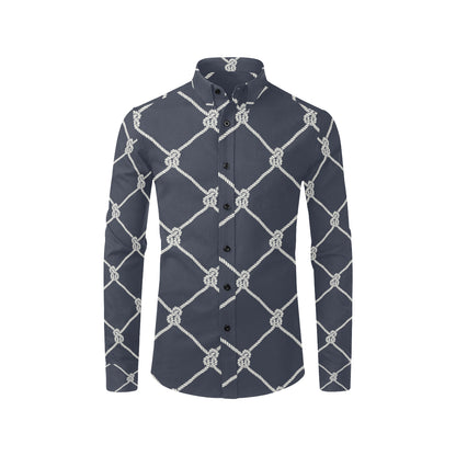 Rope Pattern Print Design A02 Men's Long Sleeve Shirt