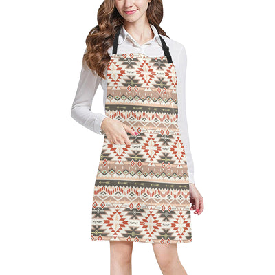 Aztec Pattern Print Design 05 Apron with Pocket