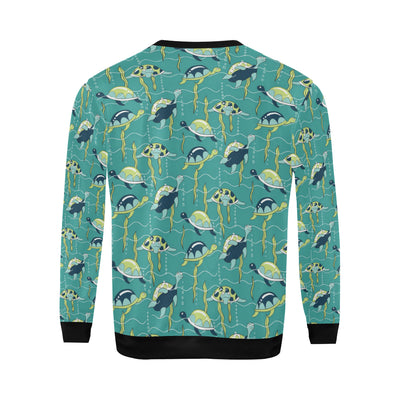 Sea Turtle Pattern Print Design T08 Men Long Sleeve Sweatshirt