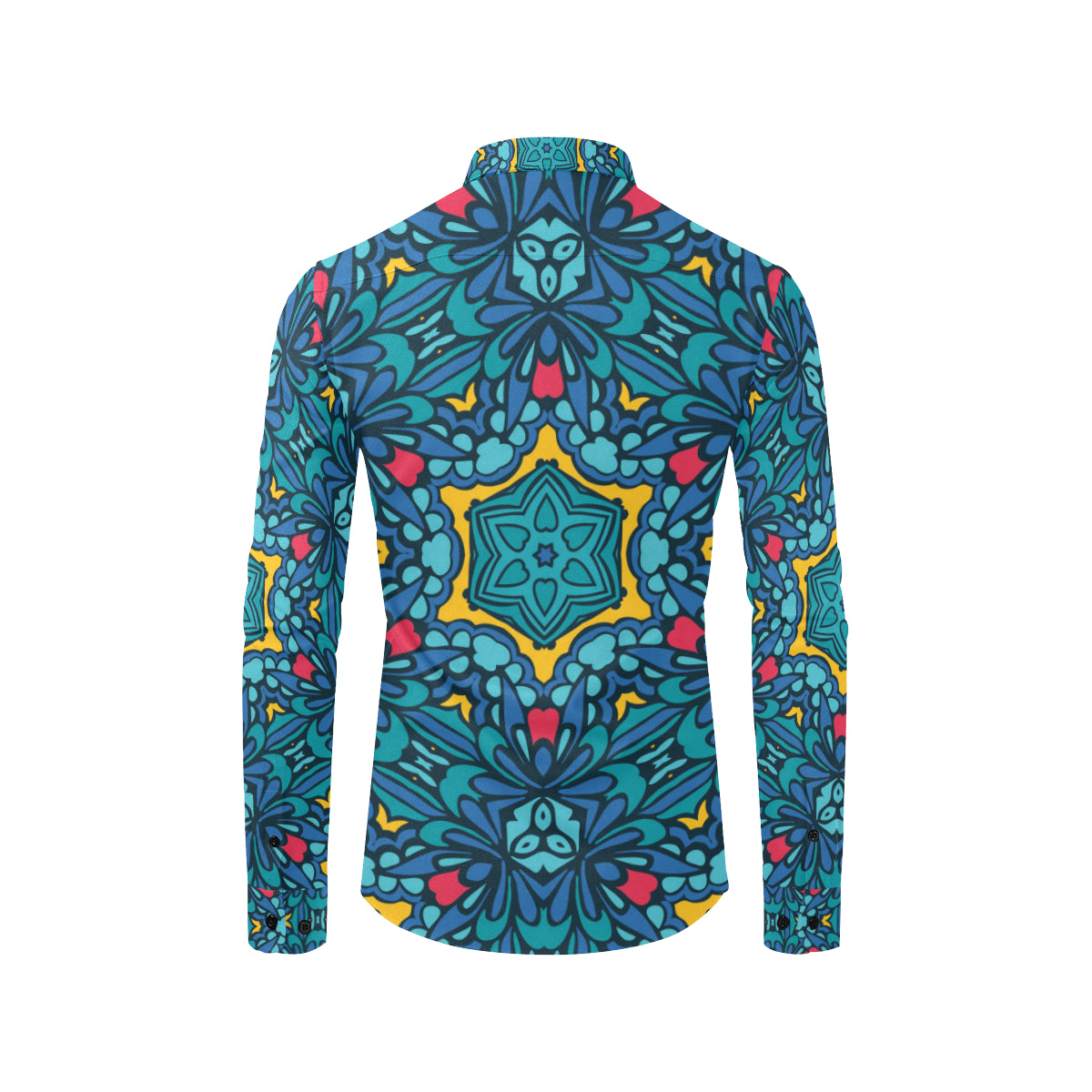 Kaleidoscope Pattern Print Design 04 Men's Long Sleeve Shirt
