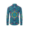 Kaleidoscope Pattern Print Design 04 Men's Long Sleeve Shirt