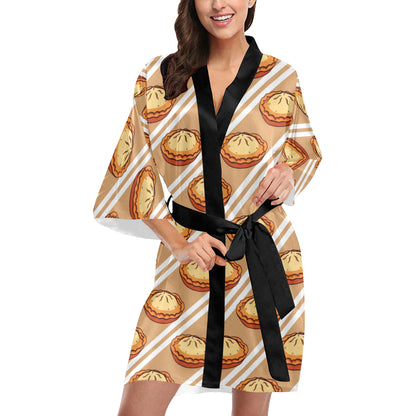 Pie Pattern Print Design A02 Women's Short Kimono