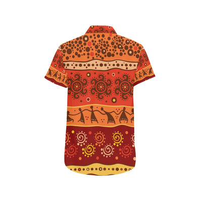 African Pattern Print Design 04 Men's Short Sleeve Button Up Shirt