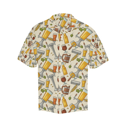 Beer Pattern Print Design 05 Men's Hawaiian Shirt