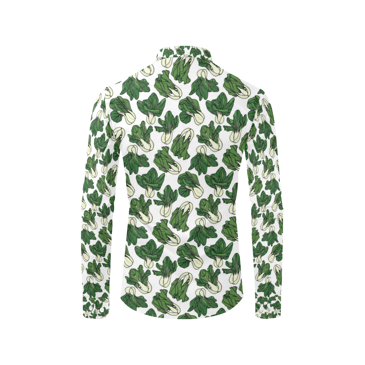Bok Choy Pattern Print Design 02 Men's Long Sleeve Shirt