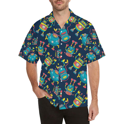 Robot Pattern Print Design A05 Men's Hawaiian Shirt