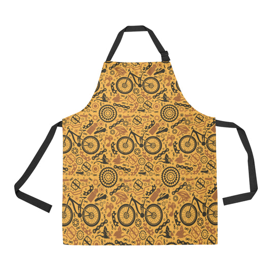 Mountain bike Pattern Print Design 03 Apron with Pocket