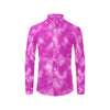 Tie Dye Pink Design Print Men's Long Sleeve Shirt