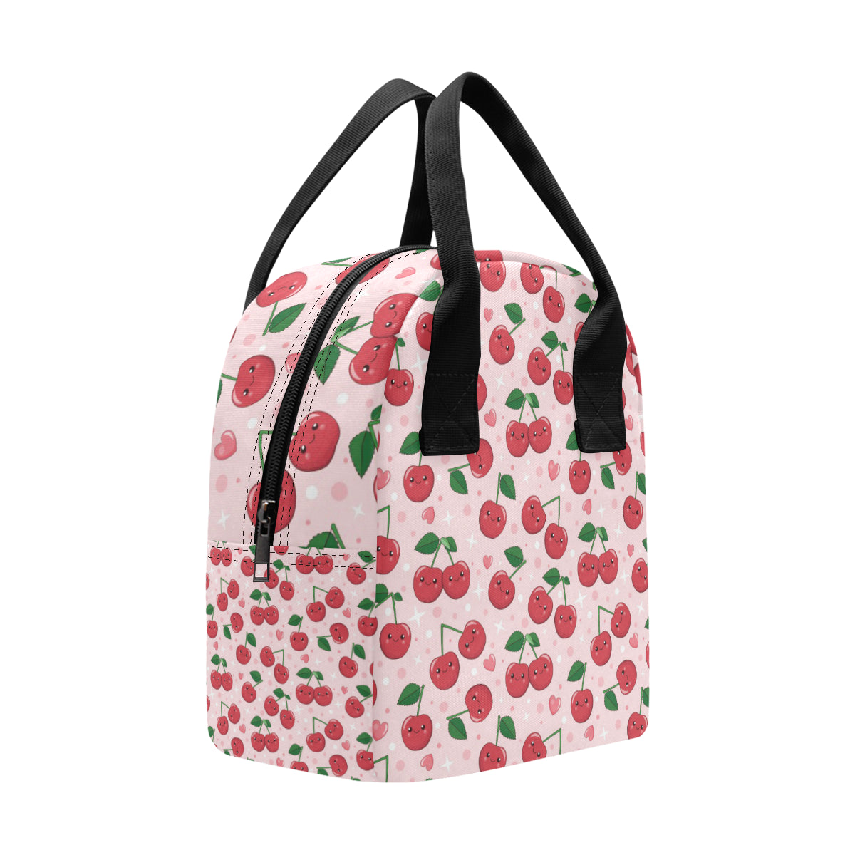 Cherry Pattern Print Design CH02 Insulated Lunch Bag