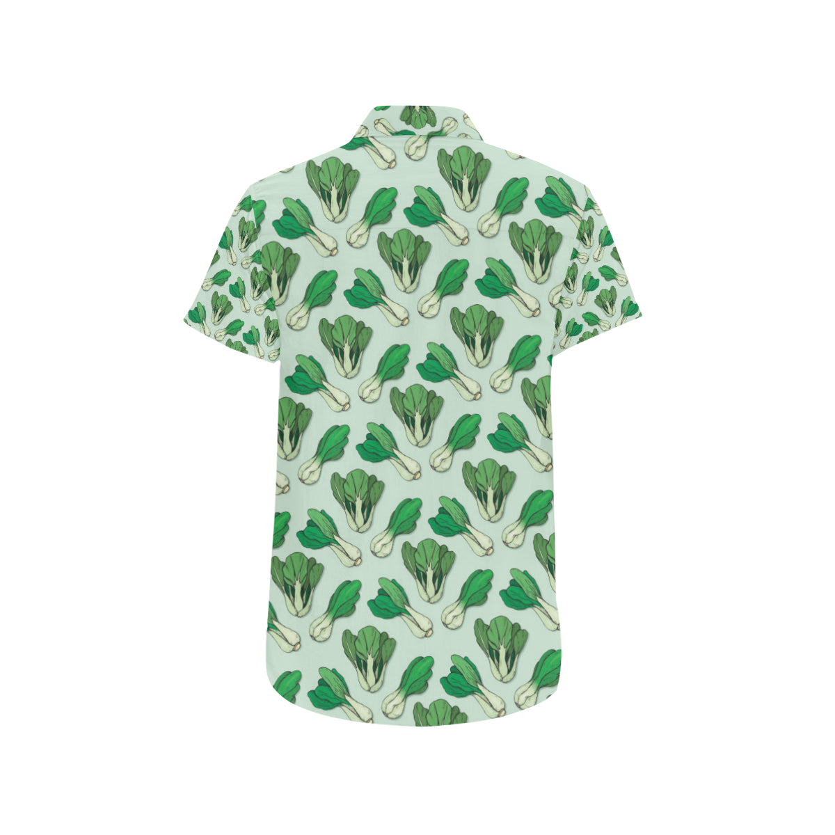Bok Choy Pattern Print Design 01 Men's Short Sleeve Button Up Shirt