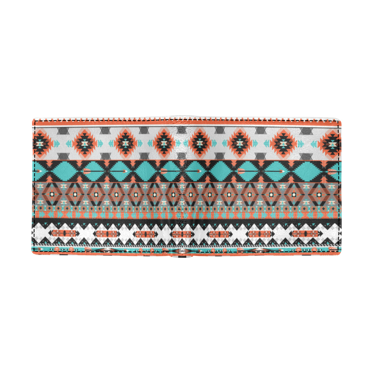 Tribal Aztec Indians pattern Men's ID Card Wallet JorJune