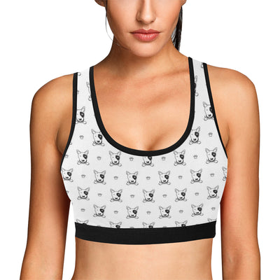 Bull Terriers Pattern Print Design 06 Sports Bra