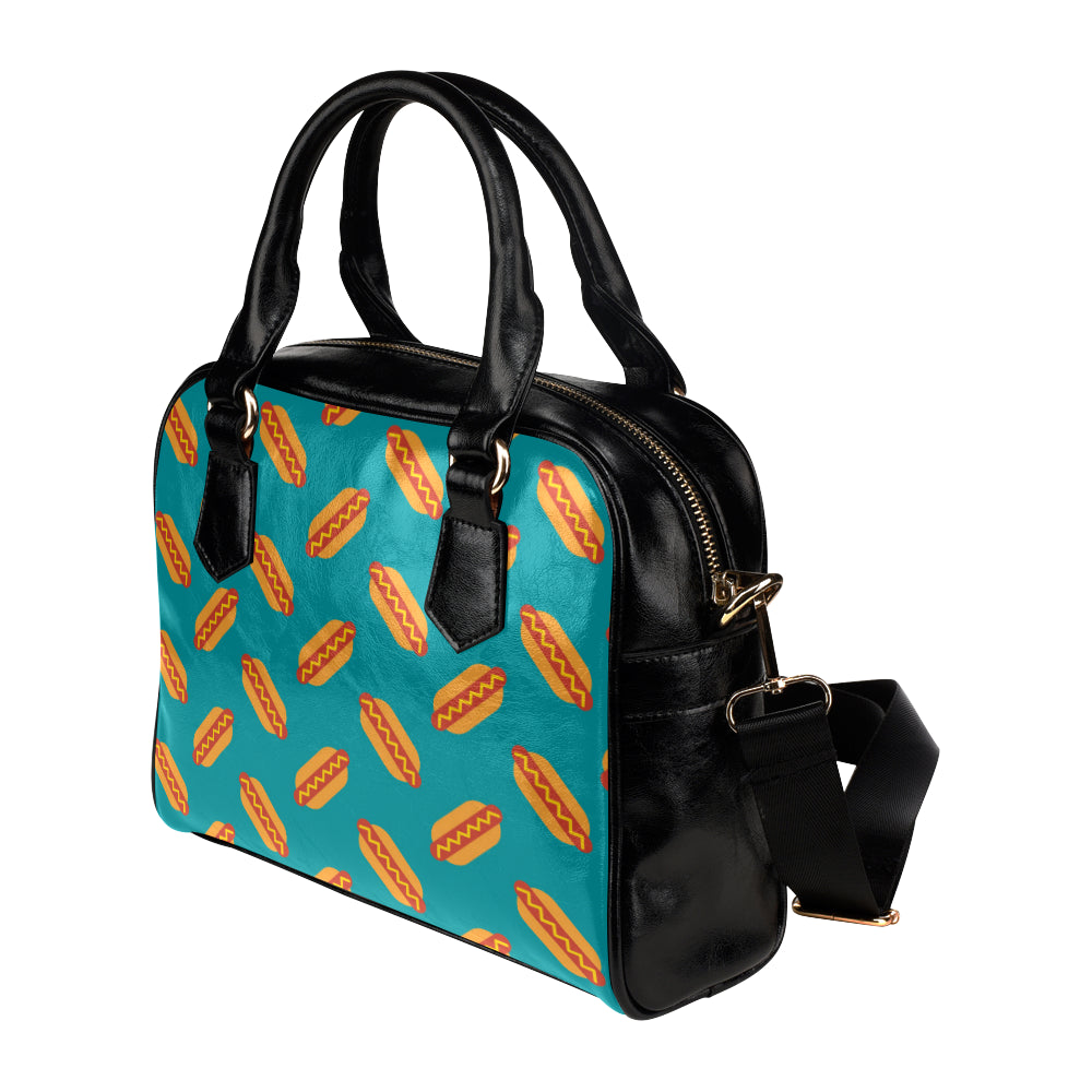 Hot Dog Pattern Print Design 03 Shoulder Handbag