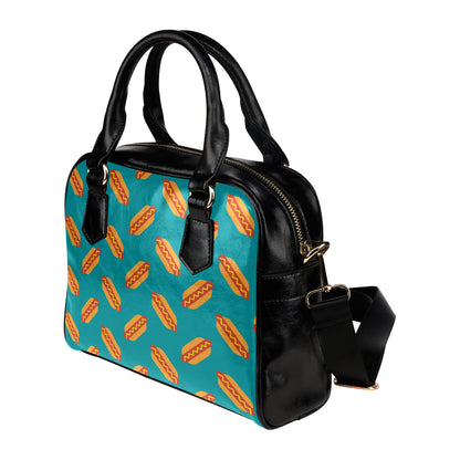 Hot Dog Pattern Print Design 03 Shoulder Handbag
