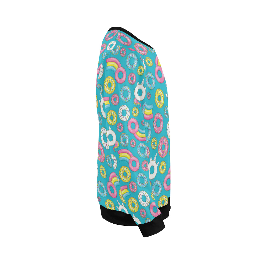 Donut Pattern Print Design DN013 Men Long Sleeve Sweatshirt