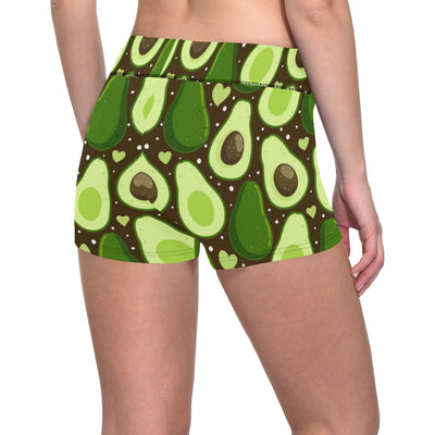 Avocado Pattern Print Design AC04 Yoga Shorts