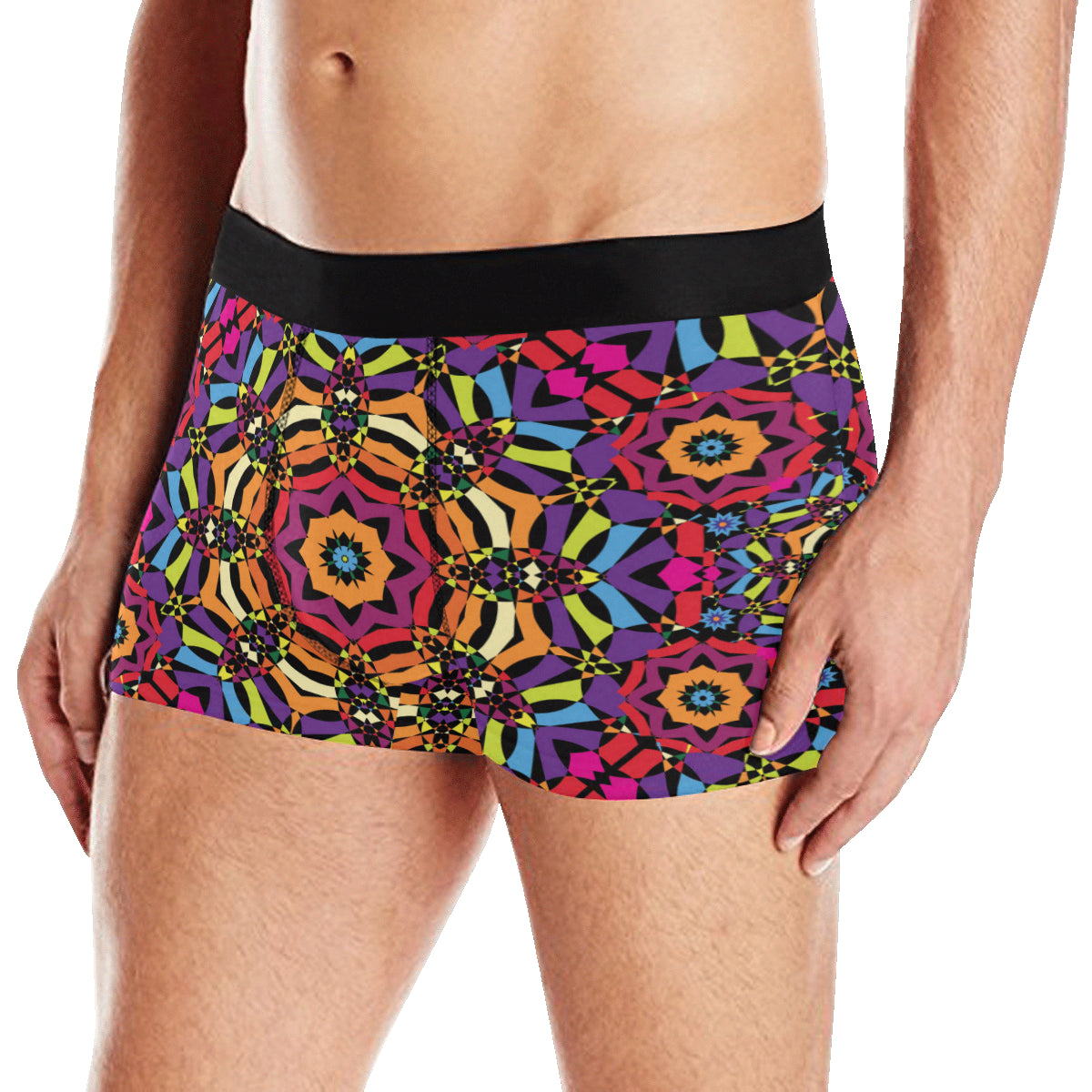 Kaleidoscope Pattern Print Design 01 Men's Boxer Briefs