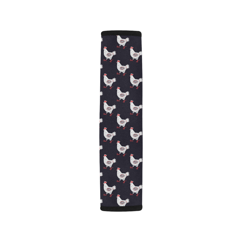 Chicken Pattern Print Design 03 Car Seat Belt Cover