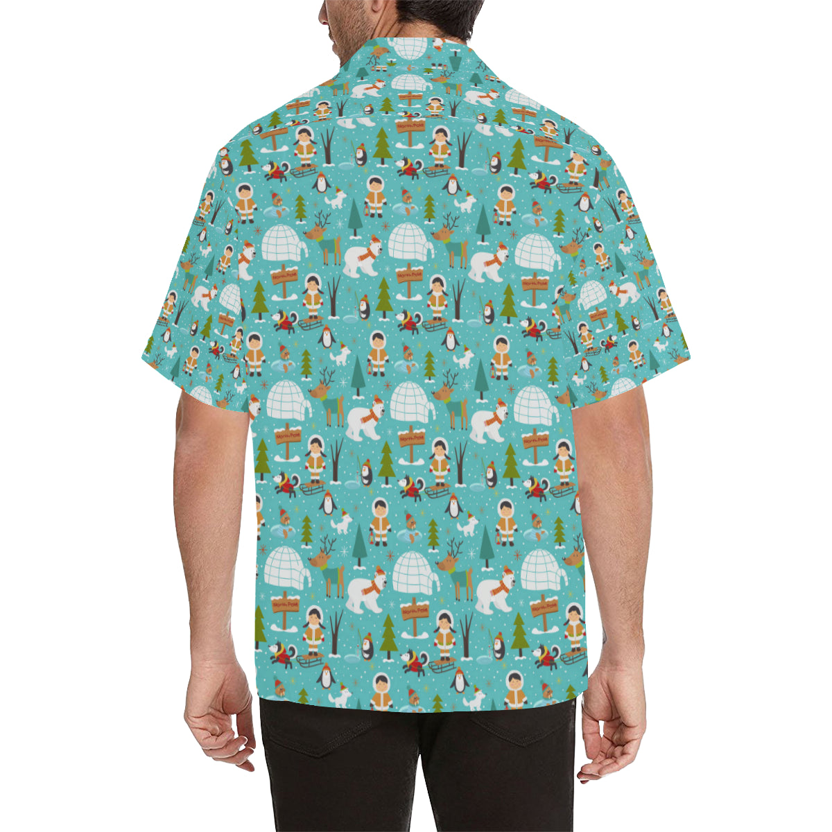 Eskimo Pattern Print Design 01 Men's Hawaiian Shirt