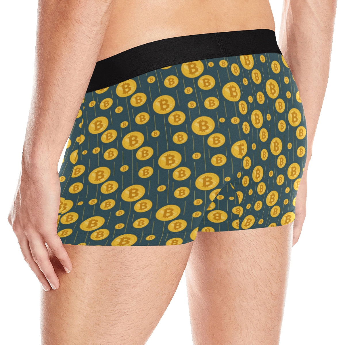 Bitcoin Pattern Print Design 01 Men's Boxer Briefs